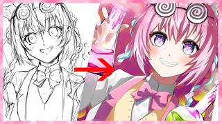 【ホロライブ】博衣こより【イラストメイキング】／【Hololive】 Hakui Koyori【Illustration Makin】