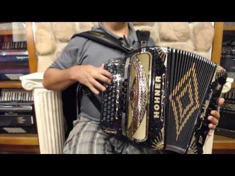 HANCIIIBSGE - Black Space Gold Effect Hohner Anacleto Rey del Norte III FBbEb Fa LMM 34 12