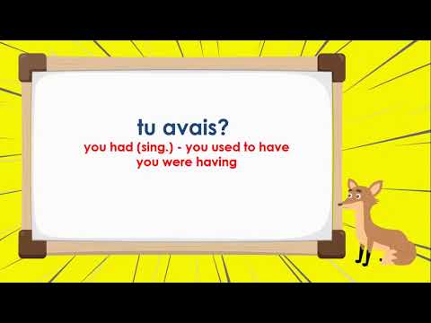 Le Verbe Avoir Imparfait - To Have Imperfect Tense - French Conjugation