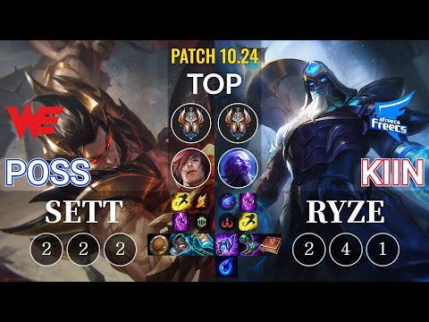 WE Poss Sett vs AF Kiin Ryze Top - KR Patch 10.24