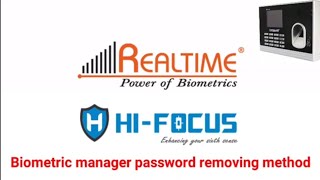 How to Reset Biometric || How to remove admin finger || manager mancel || Realtime || Hifocus