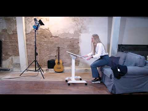 Sunflex Reguliuojamo aukščio stalas SUN-FLEX®EASYDESK PRO, 60x52cm, baltas video