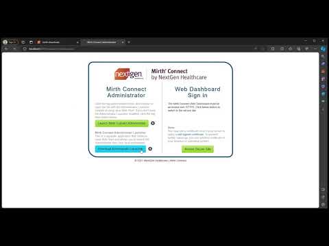 Installing Mirth Connect and Administrator Launcher