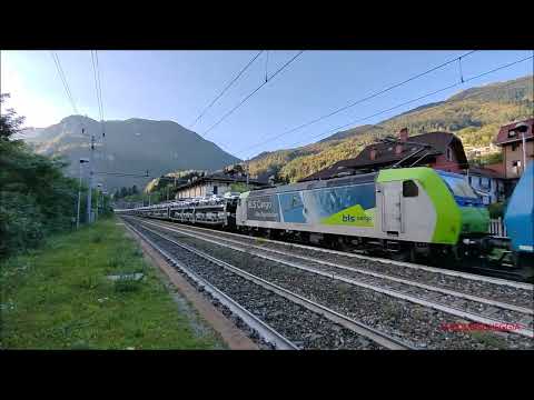 DOPPIA DI E.185 CON BISARCA AUTO TOYOTA IN TRANSITO A VARZO. SAB.  7 - 10 - 2023.