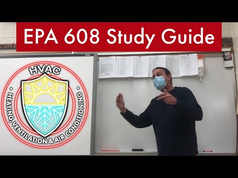 EPA CFC 608 Test Fast Pace HVAC Study Lecture - Type 1 2 3 - Refrigerant Recovery, Recycle, Reclaim