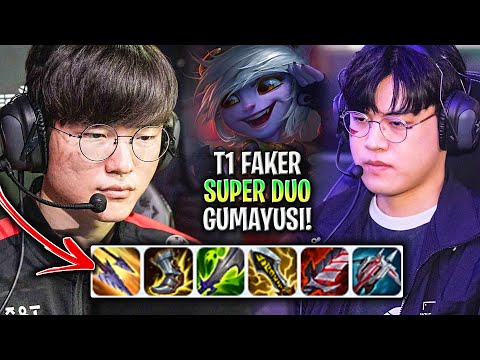 T1 FAKER DUO WITH T1 GUMAYUSI! - T1 Faker Plays Tristana Mid vs Sylas! | T1 Faker KR SoloQ