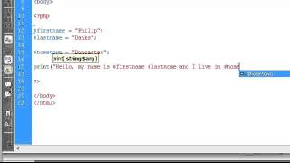 PHP Tutorial Part 1   Hello World and Using Variables