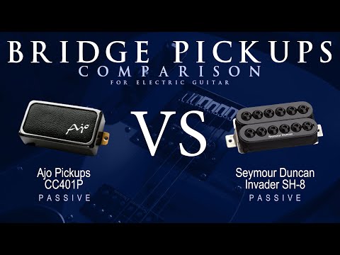 Ajo CC401P vs Seymour Duncan INVADER SH-8 - Passive Bridge Guitar Pickup Comparison Tone Demo