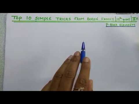 Top 10 Simple Tricks from Boron family | 13th Group | lllA group elements | P Block elements