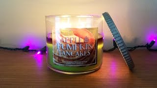 Apple Pumpkin Pancakes Candle Review - Bath & Body Works, White Barn Exclusive