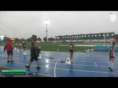 Girls U12 200m Timed Final 2: 2021 Commonwealth Bank State Track and Field Championships // LAVicTV