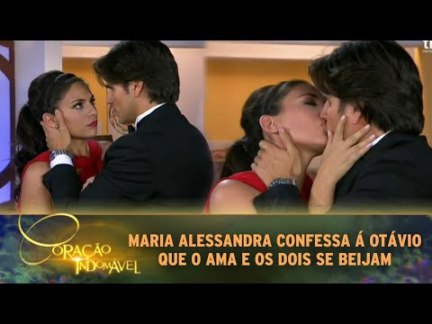 Coração Indomável - Maricruz confessa que ama Otávio e os dois se beijam