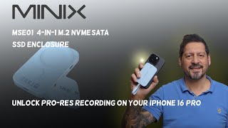 Unlock Pro-Res recording on  your iPhone 16 Pro with the MINIX MSE01 SSD enclosure!