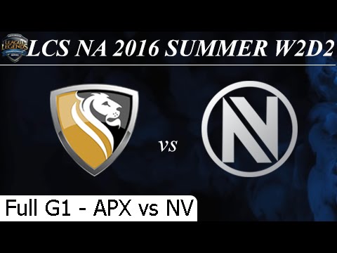 APX vs NV Game 1 Full + Profile - LCS NA Summer 2016 W2D1M2 Apex vs Team Envy