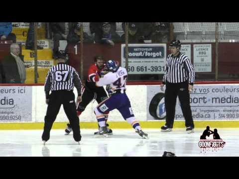 Jonathan Oligny Vs Adam Leblanc Bourque Dec 4th 2015 Laval vs Sorel LNAH