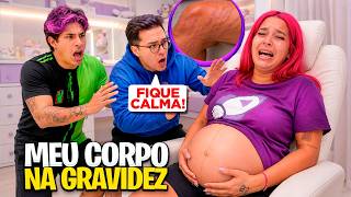 MOSTREI COMO ESTA MEU CORPO COM 6 MESES DE GRAVIDEZ *eu estou feia