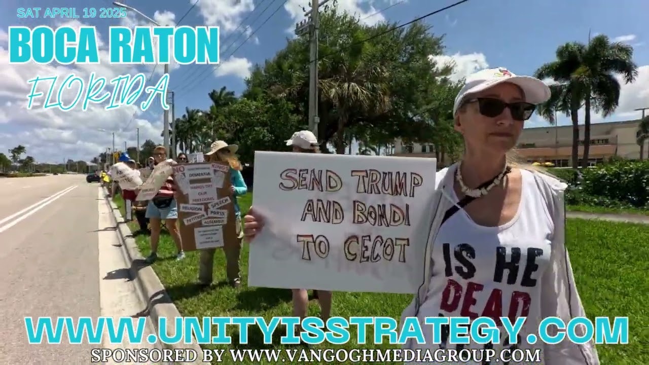 ICE Protest Boca Raton Florida Sat April 19 2025