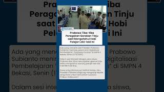 Momen Akrab Prabowo Tiba-tiba Peragakan Gerakan Tinju saat Mengetahui Hobi Pelajar Laki-laki Ini