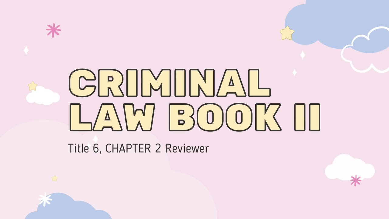 RPC Book 2: Offenses Against Decency and Good Customs