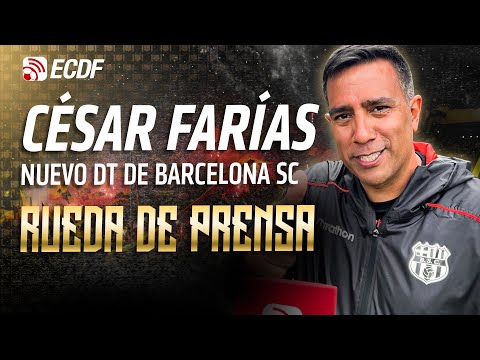 RUEDA DE PRENSA DE CÉSAR FARÍAS - DT DE BARCELONA SC