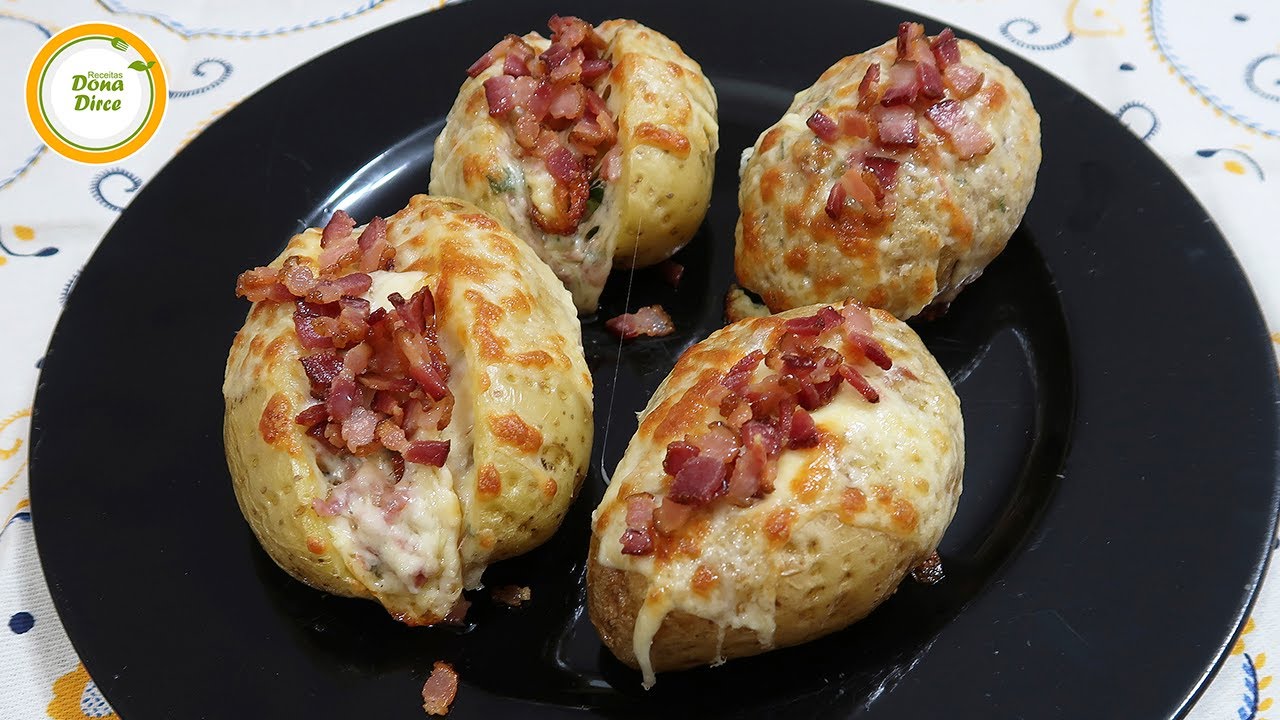 BATATA RECHEADA FEITA NO MICROONDAS | Baked Potato (Batata Recheada) #627