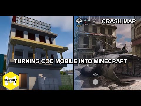 *NEW* Turning COD Mobile Crash Map into MINECRAFT | COD MOBILE Challenge - Minecraft Animation