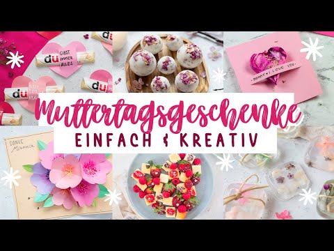 DIY MUTTERTAGSGESCHENKE basteln 🎁 Ideen zum Muttertag 2024 | DIY's und Rezepte | Basteln mit Papier