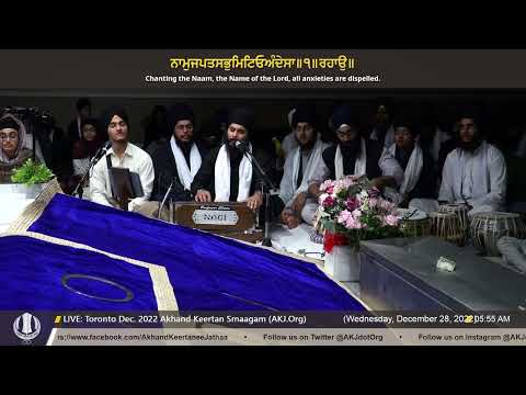 062 Bhai Navjot Singh Jee Toronto at Toronto Dec  2022 Akhand Keertan Smaagam