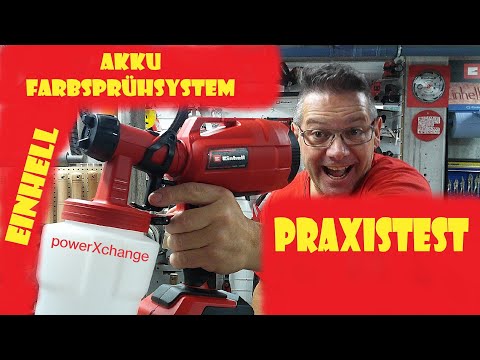 Practical test of the Einhell battery-powered paint spray system TC-SY 18/60 from powerXchange #e...
