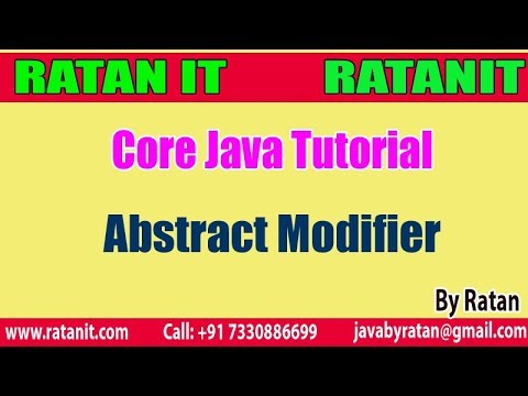 Core Java Tutorial Modifiers In Java Abstract Modifier By Ratan Sir