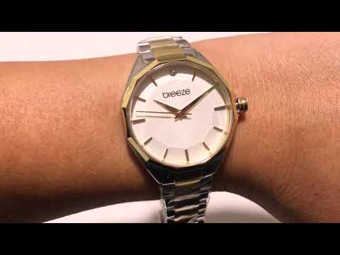 BREEZE Hermosa Crystal Two Tone Stainless Steel Bracelet 712151.2 -  E-oro.gr