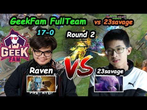 Raven - [Phantom Lancer] SEA No.1 Carry GeekFam Fullteam vs 23savage Dota 2 7.22 Gameplay