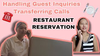 MOCK CALL – Handling Restaurant Reservation and Inquiry | Sample Script | Candice Ann Capao
