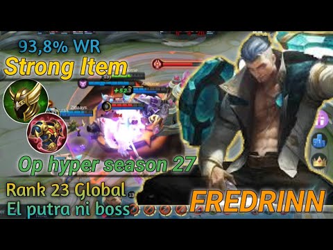 Hyper Op Fredrinn with El putra nih boss 93,8 wr hero  #fredrinnmlbb #mobilelegends