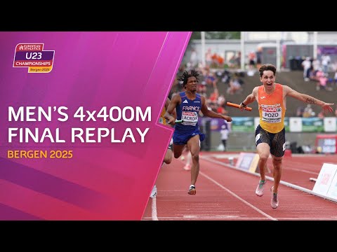European U23 record BROKEN! ⚡ Men's 4x400 final replay | Bergen 2025