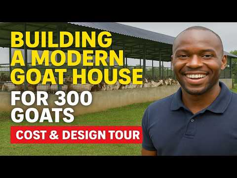 Modern Goat House Design for 300 Goats | Cost Breakdown & Construction Tour (2025)