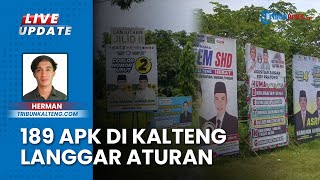 189 Pelanggaran Pemasangan APK Dicatat Bawaslu Kota Palangkaraya Kalteng, Mayoritas Dipaku di Pohon