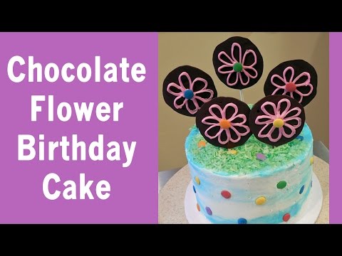 Chocolate Lollipop Flower Birthday Cake with Jill