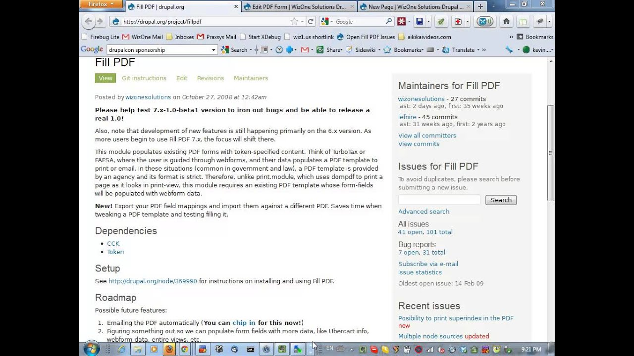 Drupal: Fill PDF Module 411
