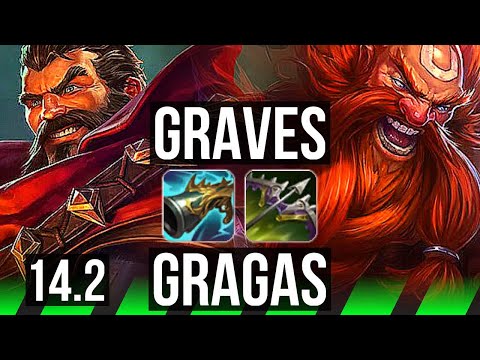 GRAVES vs GRAGAS (JNG) | 65% winrate, 8/2/6, Godlike | NA Master | 14.2