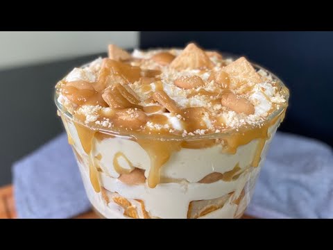 WORLD'S BEST BANANA PUDDING! 🍌 Easy Banana Pudding Recipe w/ a Salted Caramel Glaze
