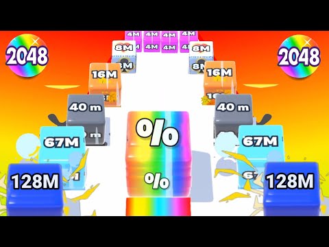 Satisfying Mobile Game New Video Jelly Run 2048 - 2048 cube puzzle gameplay walkthrough part 14