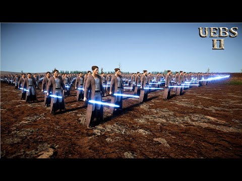 10,000 LASER KNIGHTS & 110,000 MEDIEVALS vs 3,000,000 ORCS & ZOMBIES | Battle Simulator 2 | UEBS 2