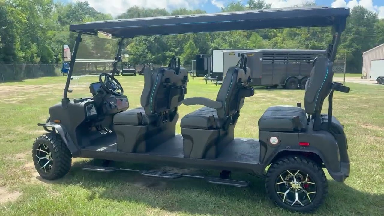 New 2026 Denago EV ROVER XXL-T MATTE BLACK Golf Cart - Video