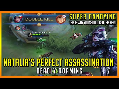 NATALIA PERFECT ASSASSINATION "DEADLY ROAMING" MOBILE LEGENDS GAMEPLAY