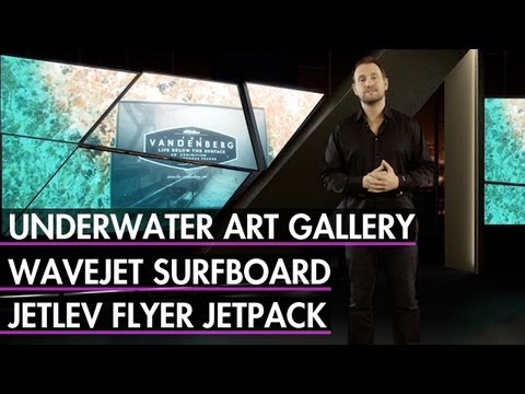 A Motorized Surfboard, Water-Propelled Jet Pack, Underwater Art Gallery