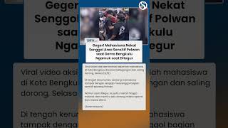 Terekam Kamera! Mahasiswa Nekat Senggol Area Sensitif Polwan saat Demo Bengkulu, Ngamuk saat Ditegur