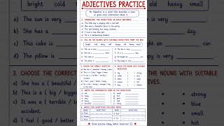 Adjectives Practice ✍️ | English Grammar Worksheet