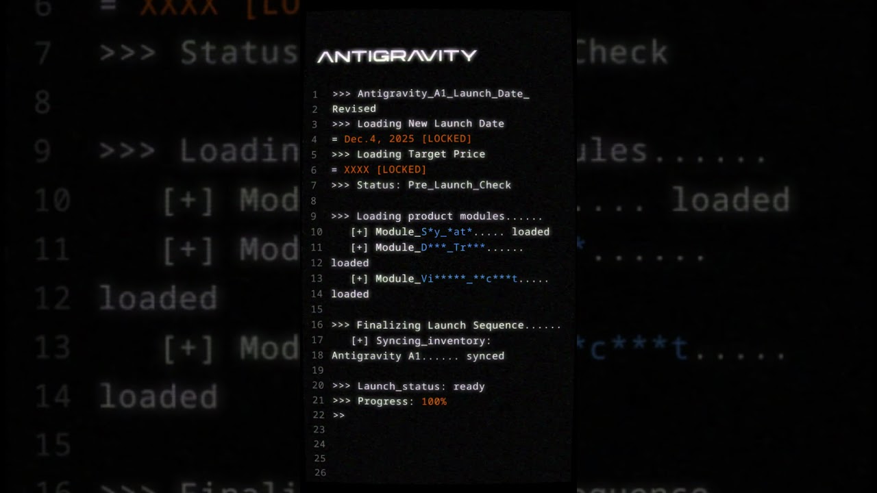 You don't want to miss this... 12.04.2025 | AntigravityA1 - YouTube
