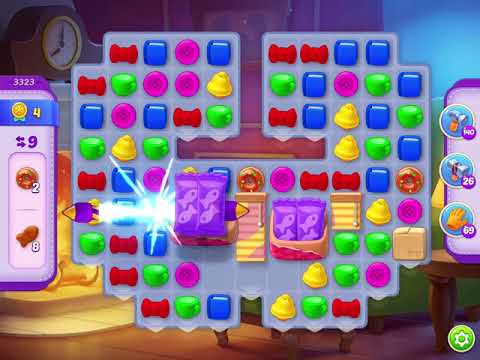 Homescapes Level 3323 With No Boosters - Hard Level - Magical Holidays: Santa Sacks